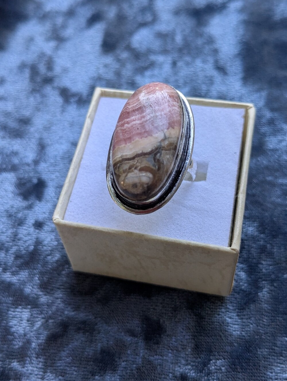 Handcrafted Rhodochrosite Oval Ring (6)